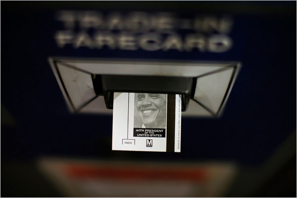 26462185 Obama's Face On DC Metro Cards