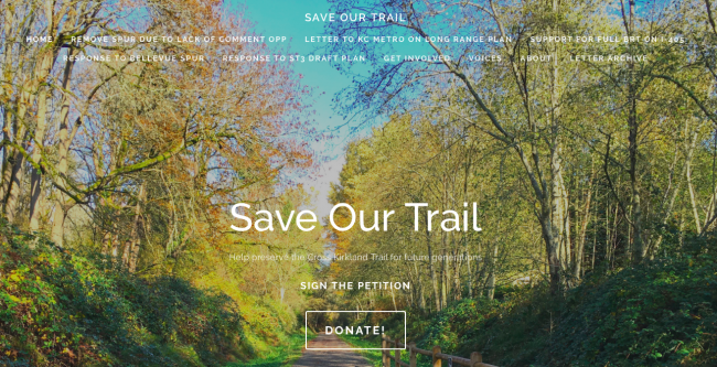 NoST3.org redirects to Save Our Trail
